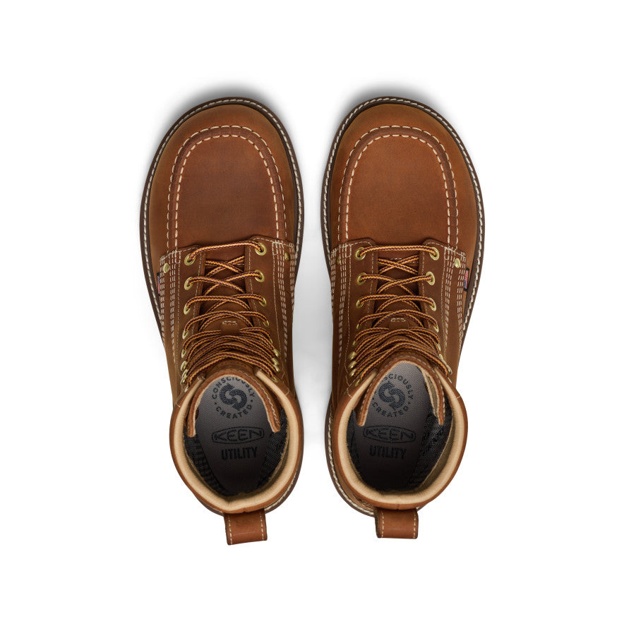 Men's Liberty 8 Waterproof Boot (Soft Toe) | Leather Brown/Birch - Image 4