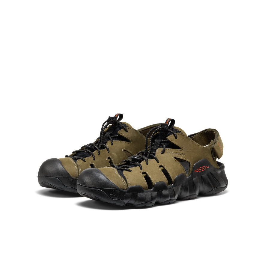 Men's Hyperport Fisherman Leather Sandal | Dark Olive/Black - Image 2