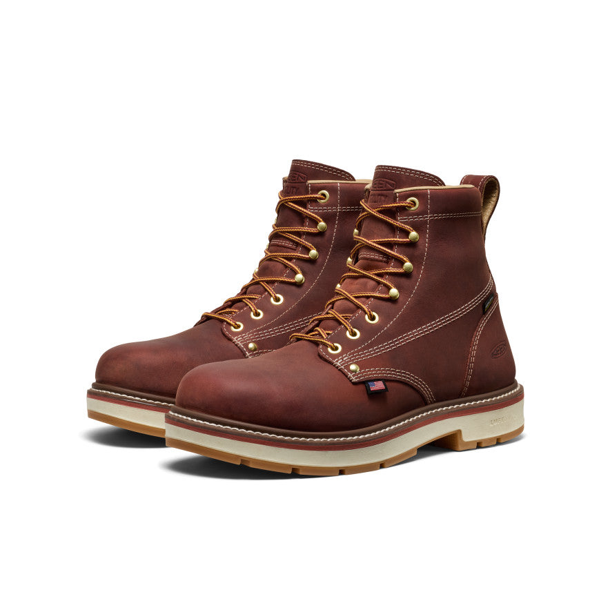Men's Liberty 6 Waterproof 90° Heel Boot (Soft Toe) | Bombay Brown/Gum - Image 2
