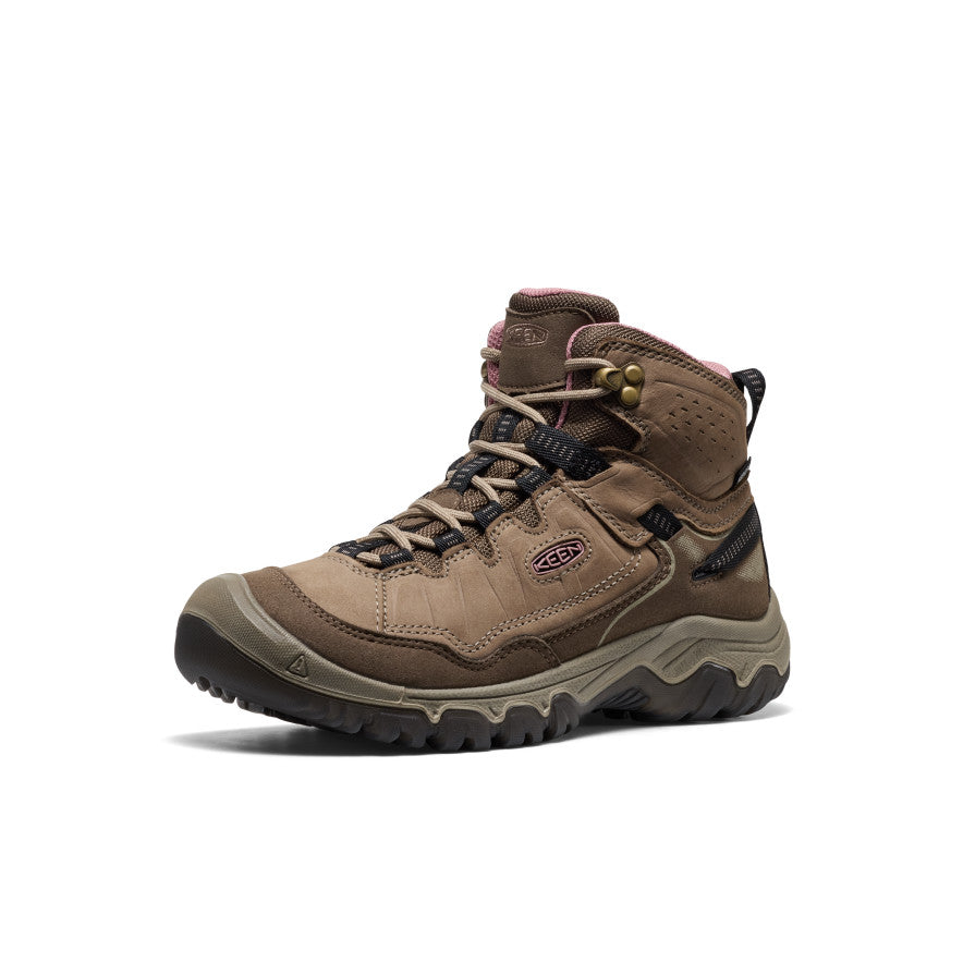 Women's Targhee IV Wide Waterproof Hiking Boot | Brindle/Nostalgia Rose - Image 3