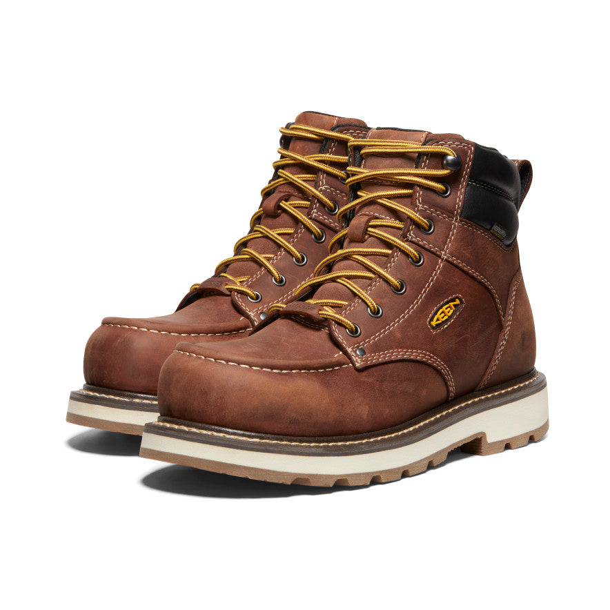 Men's Cincinnati 6 Waterproof 90° Heel Boot (Carbon Toe) | Tuscan Red/Sandshell - Image 2