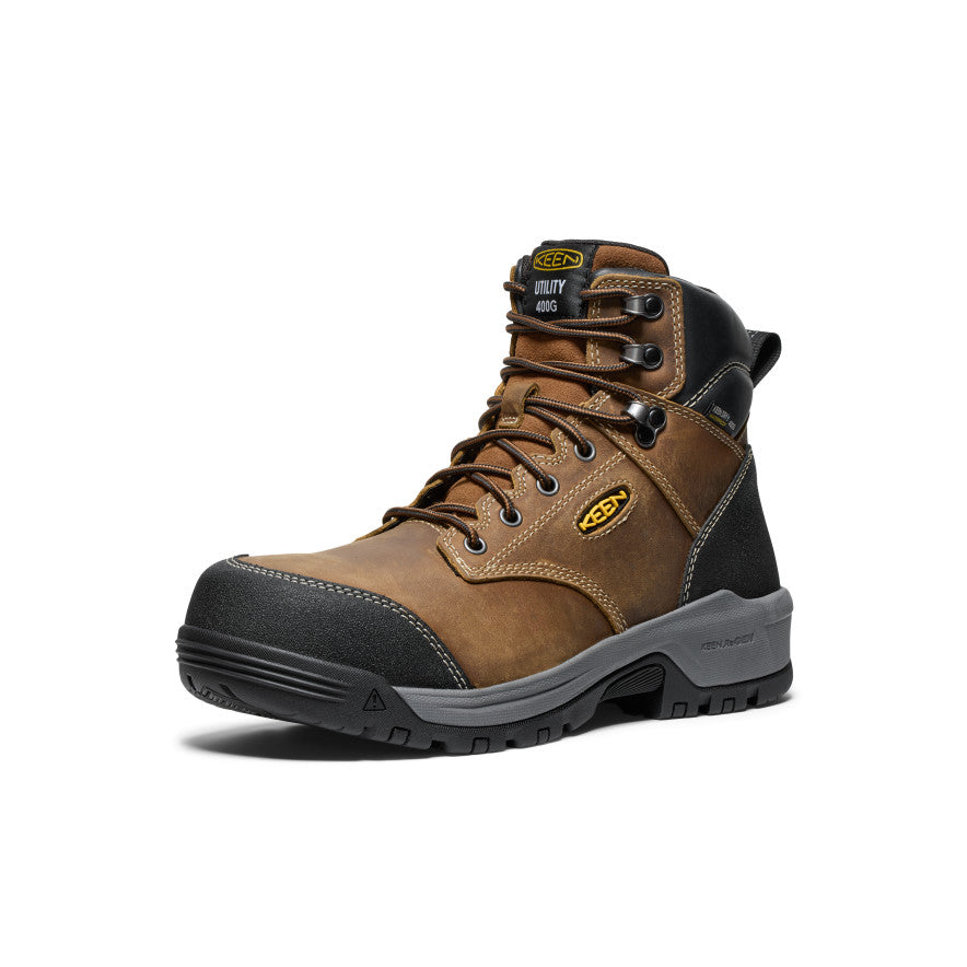 Men's Evanston 6 Insulated Waterproof Boot (Carbon Toe) | Bison/Black - Image 3