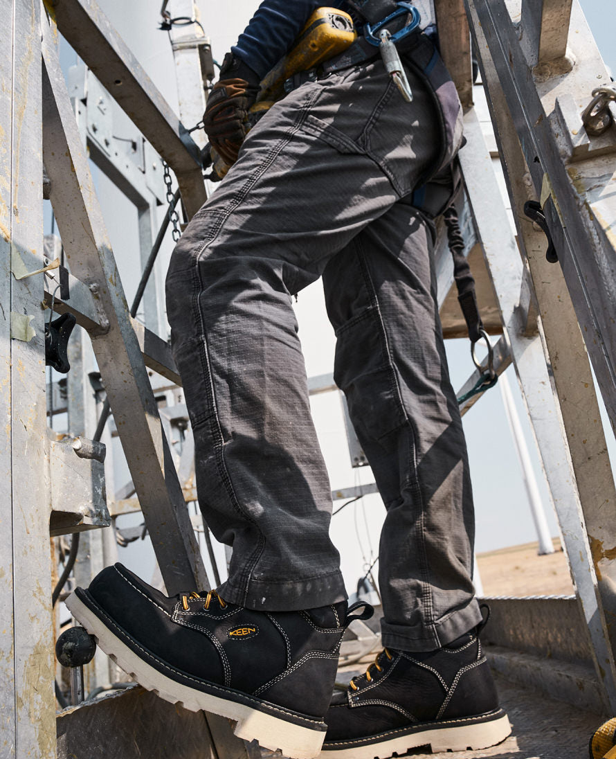 Men's Cincinnati 6 Waterproof 90° Heel Boot (Carbon Toe) | Tuscan Red/Sandshell - Image 9