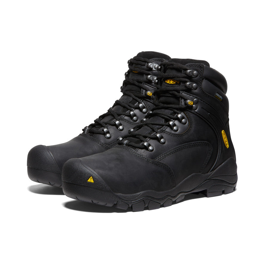 Men's Louisville 6 Waterproof Boot (Steel Toe) | Black - Image 2