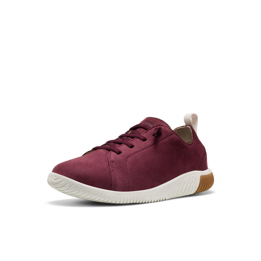 Big Kids' KNX Leather Sneaker | Fig/Star White - Image 3